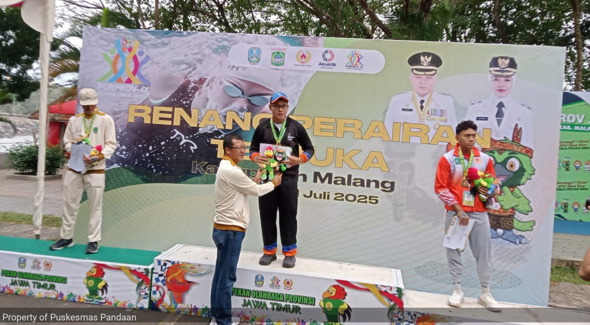 Dukung Gelaran Porprov Jatim 2025, Puskesmas Pandaan ikut siagakan Tim Kesehatan Kontingen Kabupaten Pasuruan.